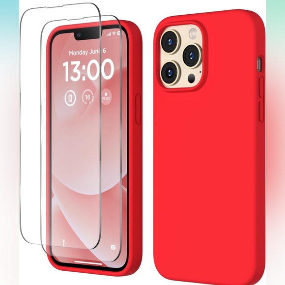 New Designed for iPhone 13 Pro Case, Liquid Silicone Case 2X Screen Protectors], - Picture 8 of 14